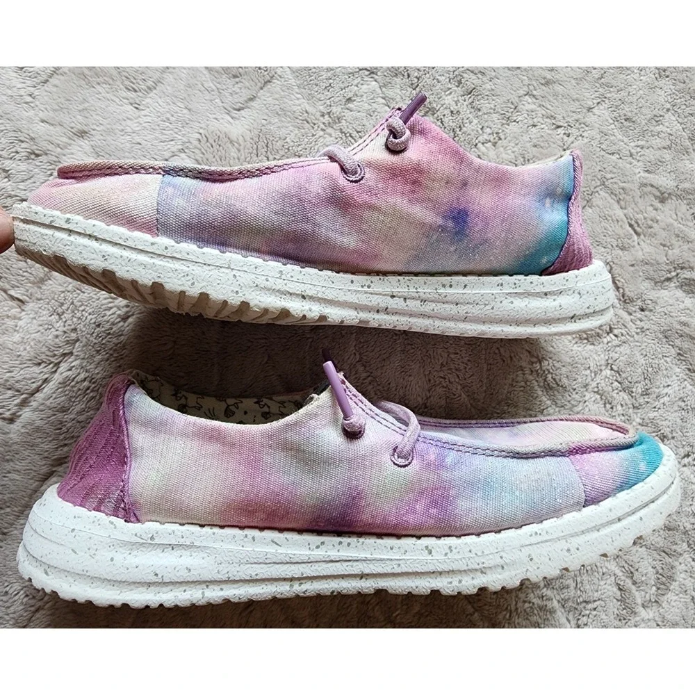 Hey Dude Unicorn Galaxy Slip On Shoes Girls Youth 4 Multicolor‎ Slip On Shoes
